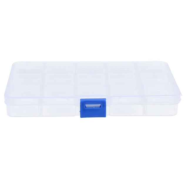 Caja organizadora de Material plástico, caja de almacenamiento de joyas para cuentas, pendientes, collares, anzuelos, piezas electrónicas pequeñas
