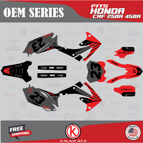 Kalair GFX Graphics Kit for Honda CRF450R (2009-2012) Oem Series