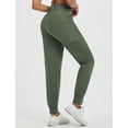 thumbnail image 2 of Baleaf Women's Fleece Lined Pants Thermal Warm High Waisted Winter Joggers Hiking Exercise Active Workout Sweatpants with Pockets Army Green XL, 2 of 7