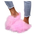 thumbnail image 3 of nsendm Female Shoes Adult Fuzzy House Slippers for Women Slippers Intdoor Breathable Thermal Shoes Winter Women's slipper Woman Slippers Women Pink 41, 3 of 6