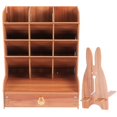 thumbnail image 2 of Pen And Stationery Storage Rack Creative Design For Bedroom Wooden Organizer 21x15x15.5cm 1Pack, 2 of 4