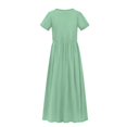 thumbnail image 6 of Uourmeti Brown Horse Rose Print Dress for Girls Short Sleeve Loose Casual Holiday Dresses Elegant Maxi Floor Length A-Line Dress, Size 11-12 Years, 6 of 7