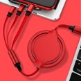thumbnail image 3 of Amdohai Retractable 3 in 1 USB Cable 4ft Silicone Multi Charging Cable Organizer with Lightning/Type-C/Micro USB Connector for Android iOS Phones and Multiple Devices, 3 of 8