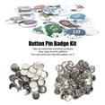 thumbnail image 4 of 100 Set Pin Back Button Parts, Metal Plastic DIY Round Button Badge Parts For DIY Accessories Badge Corsage, 4 of 8
