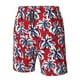 thumbnail image 4 of Balery Palm Tree Pattern on Red Traje de Baño Estilo Hawaiano para Hombre, Shorts de Secado Rápido con Bolsillos-Medium, 4 of 6