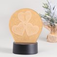 thumbnail image 3 of Lámpara 3D con forma de triple corazón, luces LED multicolores, luz nocturna táctil USB, lámpara de mesa para pareja, noche romántica, San Valentín, día de la madre, regalo, 3 of 6
