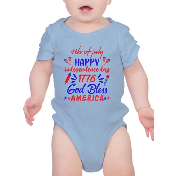 4Th Of July Happy Bodysuit Infant -Image by Shutterstock, 24 Months