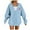 E-Sky Blue, variant on felworsd Women's Plus Size Zip-Up Hoodie - Long Sleeve Hooded Sweatshirt with Heart Print & Pockets, Casual Fashion for Fall Winter Hot Pink, M