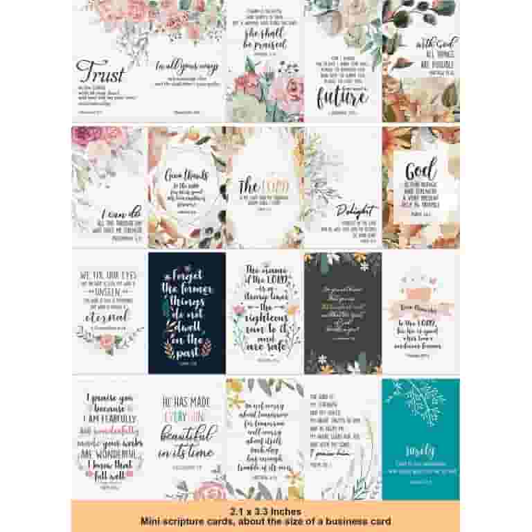 Bloom Daily Planners Mazzo Di 30 Cartoline Di Preghiera Per Donna – Versetti Biblici Ispiratori, Formato Biglietto Da Visita