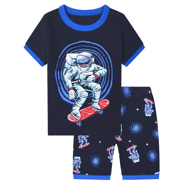 ATAIKU Pyjamas Astronautes 2 Pcs pour Grands Garçons 3-12 Ans en Coton 100 %