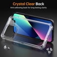 thumbnail image 4 of JETech Case for iPhone 14 Pro 6.1-Inch with 2-Pack Tempered Glass Screen Protector, 360 Full Body Shockproof Bumper Phone Cover Protective Clear Back (Clear), 4 of 7