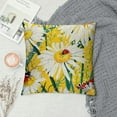 thumbnail image 2 of JEUXUS Spring Summer Pillow Covers, Farmhouse Spring Summer Decor Daisy Floral Yellow Pillow Covers for Couch Sofa Indoor Outdoor Yellow Sunflower Summer Decorations, 2 of 5