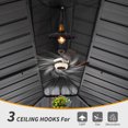 thumbnail image 6 of 14' X 20' Hardtop Gazebo, Upgraded Metal Gazebo with Drainage System, Dual-Layer Galvanized Steel Roof with Curtain and Netting, Outdoor Shelter Canopy for Patio, Garden, Backyard, Grey, 6 of 9