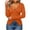 Orange, variant on Honeeladyy Sales Women's 2022 Trendy Solid Color Knitted Sweater Wrap V-neck Criss Cross Front Long Sleeve Autumn And Winter Elegant Blouse