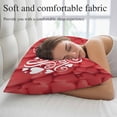 thumbnail image 5 of Happ Valentine's Day Pillow Covers, Linen Long Throw Pillow Case, Red Love Hearts Romantic Holiday Pillow Protector Decorative Cushion Cover for Living Room/Bedroom 24" x 36", 5 of 8