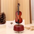 thumbnail image 2 of KAKOWELY 1Pc Mini Violin Music Box Rotating Violin Model Desktop Instrument Adornment,8.27X"X3.74"X3.74", 2 of 5