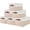 Beige and White, variant on Large Fabric Storage Baskets 54.5L Laundry Organizer Bins with Handles, Jumbo 17" x 13" x 15" – Nursery, Toy, Cloth, Linen, Closet Storage Bins, Grey and White, 3-Pack