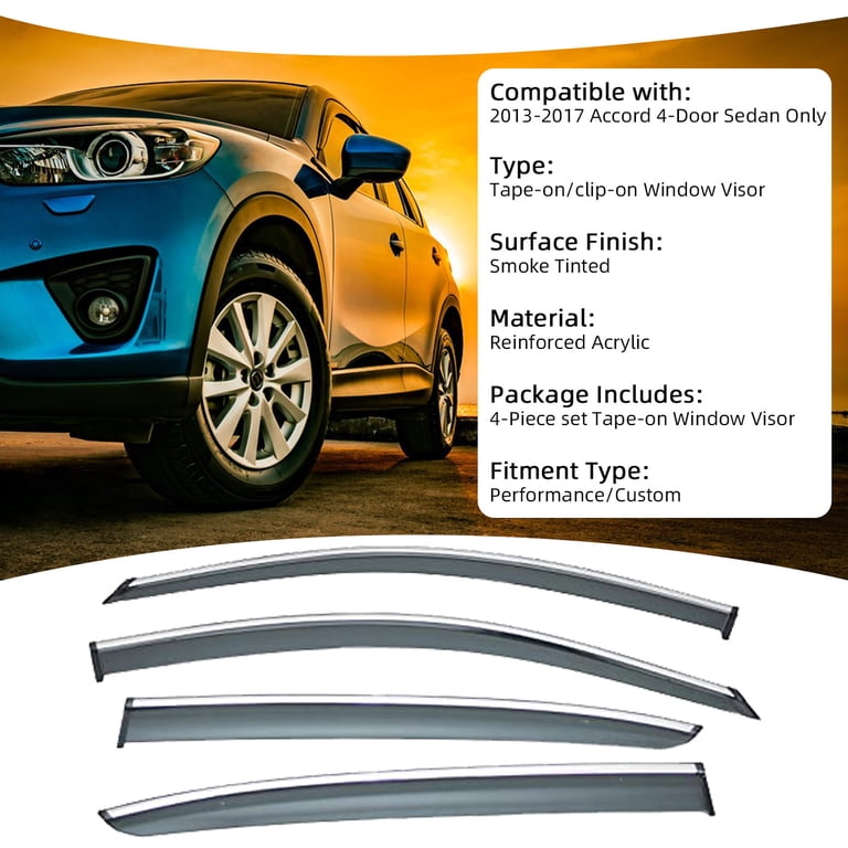 FOR 01 VITARA/-06 XL7 SUV SMOKE TINT WINDOW VISOR SHADE/VENT WIND/RAIN FOR 01 VITARA/-06 XL7 SUV SMOKE TINT WINDOW VISOR SHADE/VENT WIND/RAIN