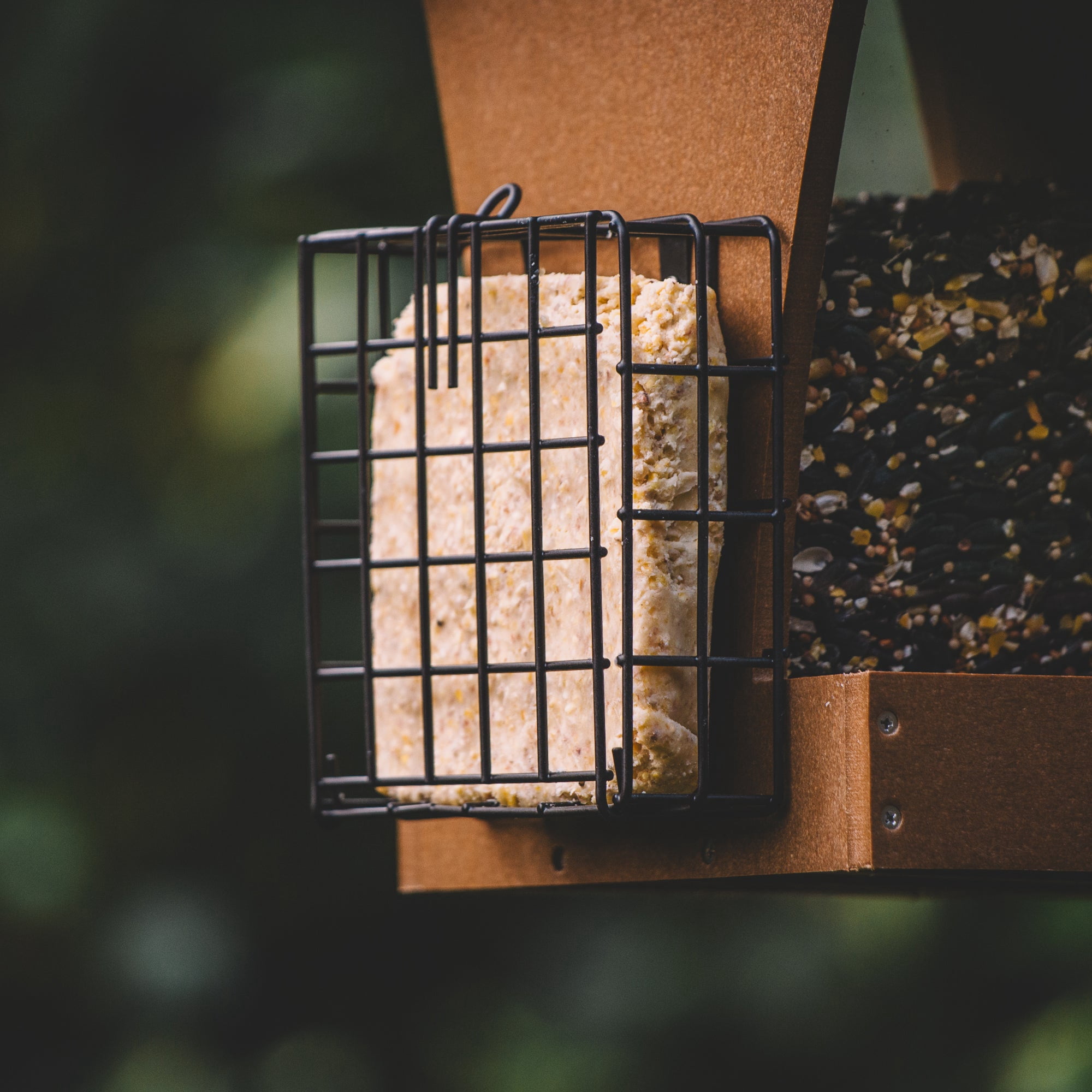 Backyard Expressions REDWOOD Plastic Lumber Bird Feeder w/ Suet Cages
