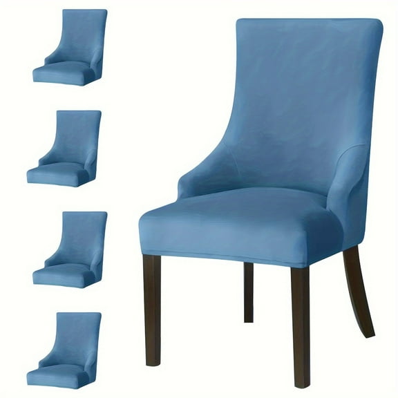 AIGIA Stretch Chair Covers for Dining Room Removable Washable Chair Covers Dining Chair Slipcovers Seat Protector(4/6 Pcs)
