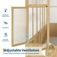 thumbnail image 4 of Gaderth Wooden Greenhouses for Outdoors, Wooden Walk-in Green House with  Roof Vent&Cedar Frame, Greenhouse Kit with 6MM Thick Polycarbonate Panel, 4 of 7