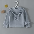 thumbnail image 3 of Posijego Kids Girls Sweatshirts Bow Ruffle Long Sleeve Cotton Pullover Shirts Cute Sweatshirt for Girls, 3 of 4