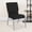 Black Fabric/Silver Vein Frame, variant on Emma + Oliver 4 Pack 18.5"W Church Chair in Black Fabric with Book Rack - Silver Vein Frame