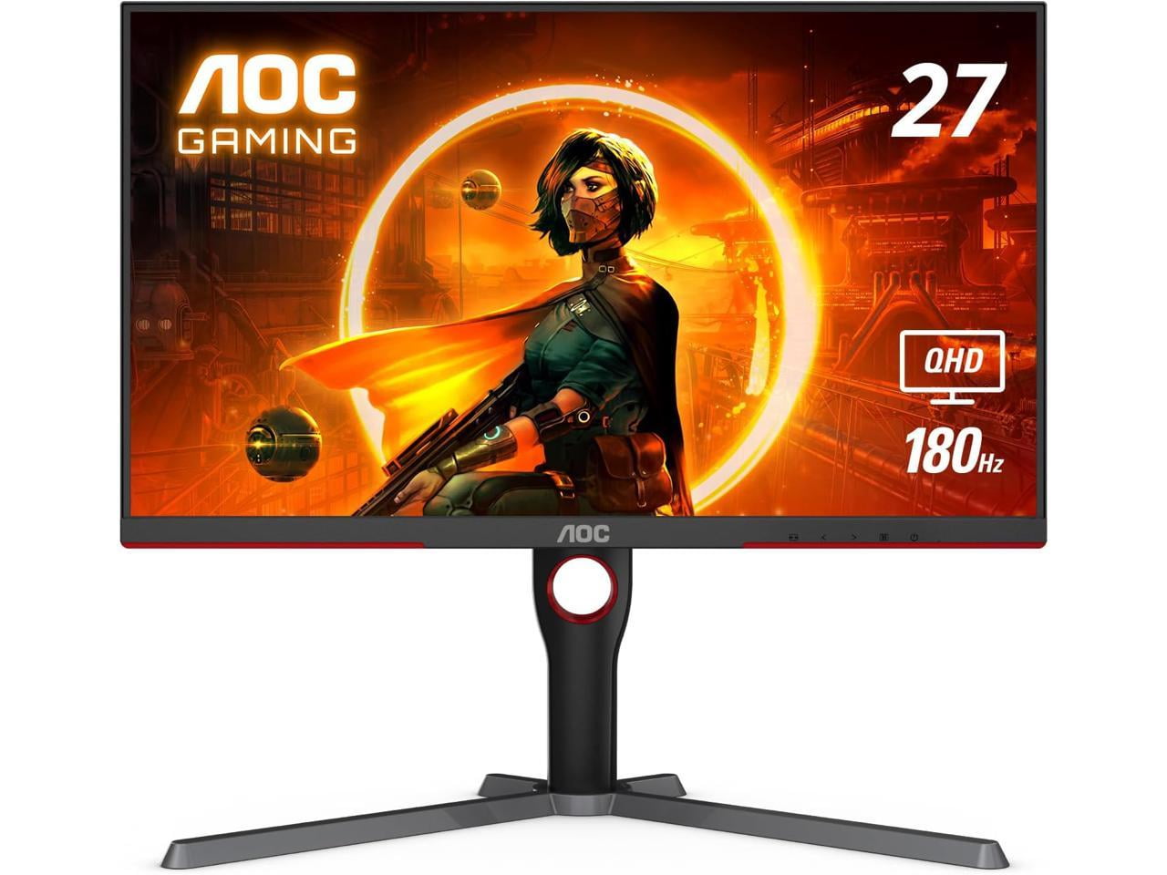 AOC 27" 180 Hz (Using DP 1.4), 144 Hz (Using HDMI 2.0) VA QHD Gaming Monitor 2560 x 1440 (2K) NTSC (CIE1976): 113.2%, sRGB (CIE1931): 137.5% Q27G3XMN