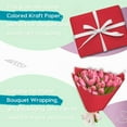 thumbnail image 5 of Teddy Run Kraft Paper Roll 15" x 460" for Gift Wrapping Bulletin Board Craft Art Bouquet Flower Packing Moving Shipping Floor Covering Table 80GSM (Red), 5 of 9
