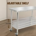 thumbnail image 4 of Yeshouse Mesa de acero inoxidable para preparación y trabajo con protector contra salpicaduras, mesa de cocina resistente con estante inferior ajustable y patas para restaurantes, hogares y hoteles, 4 of 6