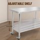 thumbnail image 4 of Yeshouse Mesa de acero inoxidable para preparación y trabajo con protector contra salpicaduras, mesa de cocina resistente con estante inferior ajustable y patas para restaurantes, hogares y hoteles, 4 of 6