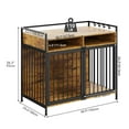 thumbnail image 5 of Dextrus XL Dog Crate Furniture, 41" Heavy Duty Dog Kennel with 2 Drawers End Table, Wooden Dog Cage Indoor Dog House Pet Crate Table with Double Doors for Large Small Medium Dogs,Brown, 5 of 6