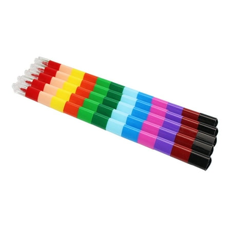 5Pcs Stacking Crayon, Buildable Crayon, Stackable Colorings Pencils, 12 in 1 Building Blocks Colorings Wax Crayon