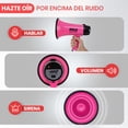thumbnail image 3 of Megáfono Altavoz Portátil 20W Pyle, Alerta de Voz y Sirena, Megáfono de 13.7 cm x 21.8 cm, Alcance de Proyección hasta 750 Metros, Incluye Correa para Hombro, Funciona con Pilas, Rosa, 3 of 7