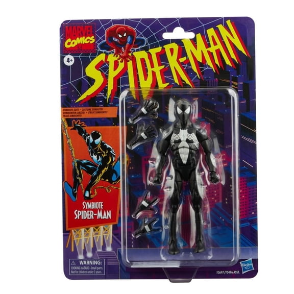 Figura Symbiote Spider-Man Hasbro Marvel 6 Pulgadas