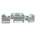 thumbnail image 1 of RST Brands Milo Gray Wicker 4 Piece Patio Conversation Set, 1 of 9