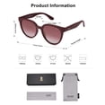 thumbnail image 5 of Gafas de sol SOJOS con estilo de ojo de gato redondeado SJ2175 para mujer, 5 of 5