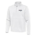 thumbnail image 2 of Men's Antigua White Washington Capitals Twist Quarter-Zip Pullover Jacket, 2 of 3