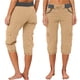 thumbnail image 1 of mfyjkho Pantalones Cortos Para Mujer, Pantalones Cargo Casuales De Cintura Alta Para Mujer, De Color Sólido, Holgados, De Pierna Ancha Y Con Bolsillos, A La Moda Pantalones Cortos Para Mujer L, 1 of 5