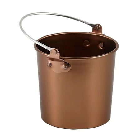 

Multifunctional Ice Bucket Snack Storage Bucket Party Supplies Portable Tableware Drink Tub barrel for Hotel Pub Bar Drinks Candy Copper Large