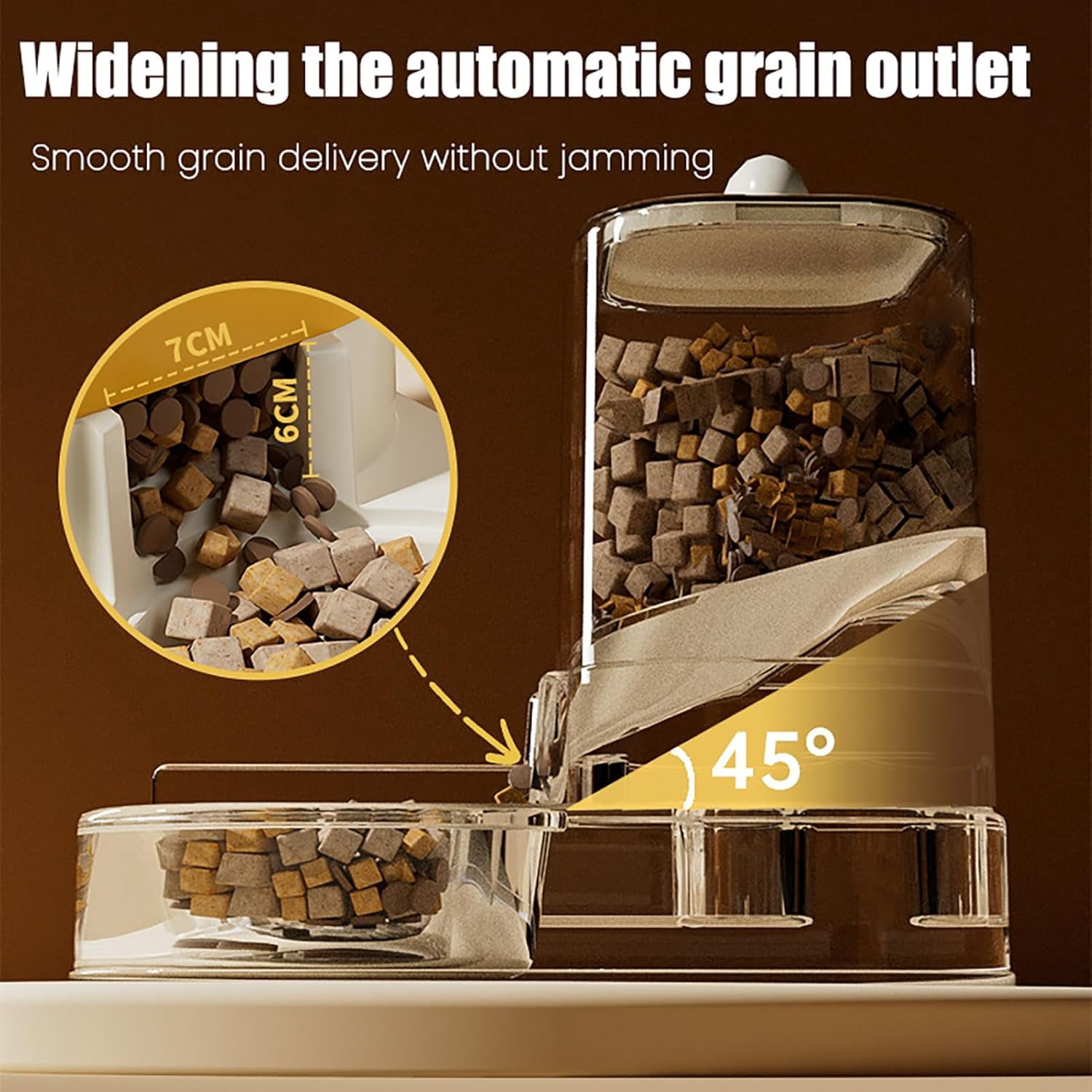 2 in 1 Automatic Cat Food Feeder Water Dispenser, Gravitys Water Bowl for Indoor Small Cats Dogs Puppies
