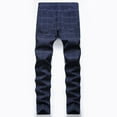 thumbnail image 4 of Pantalones largos a rayas para hombre, pantalones de traje ajustados y elásticos, pantalones casuales, pantalones para hombre, 4 of 6