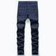 thumbnail image 4 of Pantalones largos a rayas para hombre, pantalones de traje ajustados y elásticos, pantalones casuales, pantalones para hombre, 4 of 6