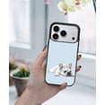 thumbnail image 5 of WIRESTER Shockproof Soft Rubber Cover Case for Apple iPhone 17 Pro 6.3" 2025, French Bulldog Dog Lying Down Looking Up On Pale Aqua Background, 5 of 5