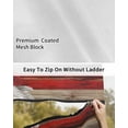 thumbnail image 6 of 4th of July RV Awning Sun Shade Screen 9'X15.3' Patriotic American Flag Eagle Mesh Sunscreen Red White and Blue Feather Awning Shade Screen with Zipper Completed Kits for RV Motorhome Camper, 6 of 7