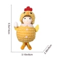 thumbnail image 3 of Anhility Mini Easter Chicks, Pink Baby Chicks Toy Plush Chicks Figurines Hanging Decorations for Easter Birthday Wedding Party Table Centerpieces DIY Garden, 5.51"x3.14", White, 3 of 6