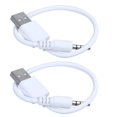 thumbnail image 1 of 2X Cable de Sincronización de Datos USB Blanco Cable para Shuffle 1.Er Cargador de 2.A Generación, 1 of 5