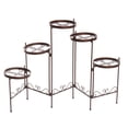 thumbnail image 6 of Vintage Metal Flower Pot Holder Stable Plant Stand Rack Display Garden Decor Shelf for Balcony Patio Yard Outdoor Indoor, 6 of 14