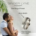 thumbnail image 3 of Spinner Wedding Band Ring Stainless Steel 8mm Men Womens Ginger Lyne Collection, 3 of 5