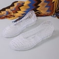 thumbnail image 5 of Domuza jelly sandals for women, Glitter Hollow Out Closed Toe Slip-On Flats, Breathable Water Shoes for Beach Summer Casual Wear White 6.5（EU-37）, 5 of 6